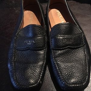 Prada driving shoe men’s size 7 1/2 black leather